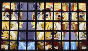 "George" Mosaic Glass (Murrine) Portrait by Dinah Hulet